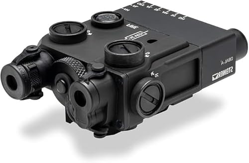 Steiner eOptics DBAL-A3 Dual Beam Aiming Laser Sight with Visible and IR Beams, Green Laser, Black