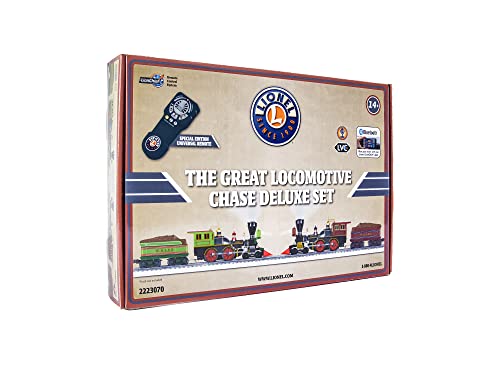 Lionel Great Locomotive Chase Deluxe LionChief Bluetooth 5.0 O Gauge Set Multi