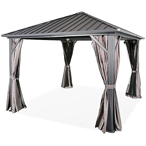 Patio Tree 10' x 10' Hardtop Gazebo Gray