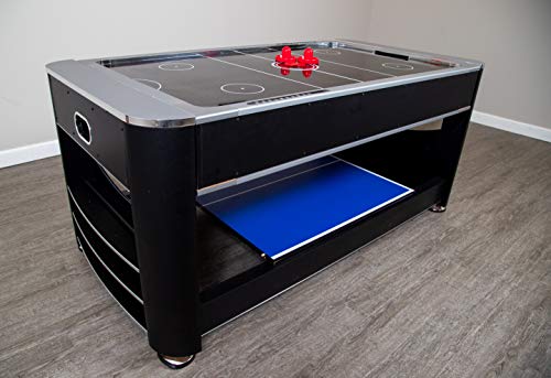 Hathaway Triple Threat 6-ft 3-in-1 Multi Game Table Black