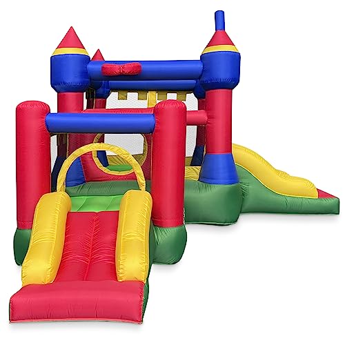 Cloud 9 Inflatable Castle Bounce House with Blower Multicolor