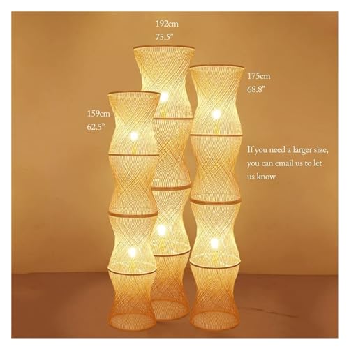 GTEFSWS Handmade Weaving Column Floor Lamp Modern Standing Light One Color