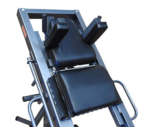 TDS 4-Way Hip Sled Leg Press HACK Squat Calf Raise DLX Pads Grey & Black