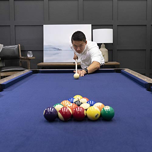 American Legend Brookdale 90” Billiard Table with Rustic Wood Finish Blue