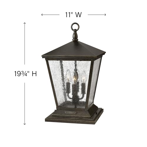 Hinkley Trellis Collection Four Light Outdoor Post Top/Pier Mount Regency Bronze