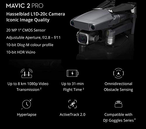 DJI Mavic 2 Pro Drone Quadcopter with Smart Controller Starter Bundle 64GB SD Card Renewed