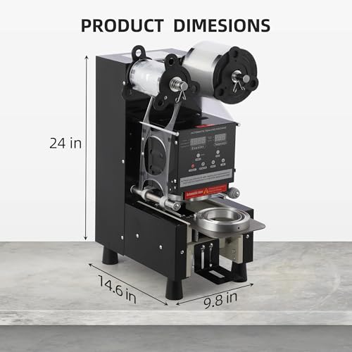 Euker Automatic Cup Sealing Machine Electric 110V Black