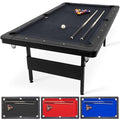 GoSports 7 ft Billiards Table - Portable Pool Table - BLACK