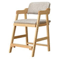 ZWLI Wooden Kids Dining Chair with Arms & Footrest, 6-Gear Adjustable Height, Grey