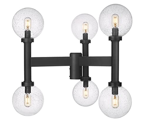 Z-Lite Laurent Outdoor Post Light 6-Light 360 Watts Black