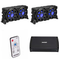 KICKER 10-Inch Loaded Premium Marine Sub Enclosure Bundle with 48KXMA9005 Marine Amp and LED Remote