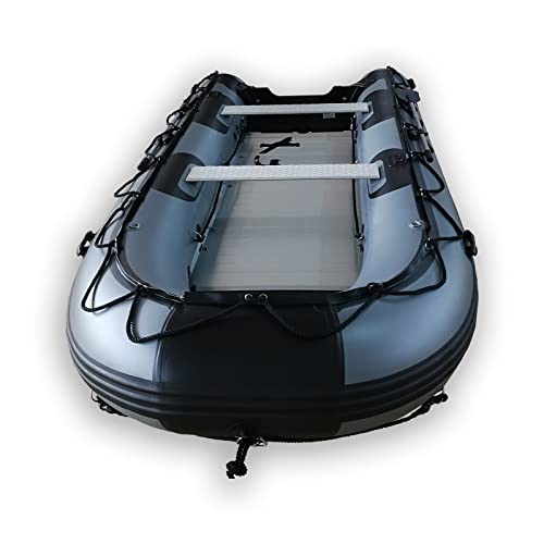 Seamax HD430 14 Feet Heavy Duty Inflatable Boat Max 9 Passengers 35HP Dark Grey