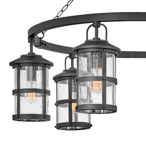 Hinkley Lakehouse Outdoor Large 6-Light Chandelier Black