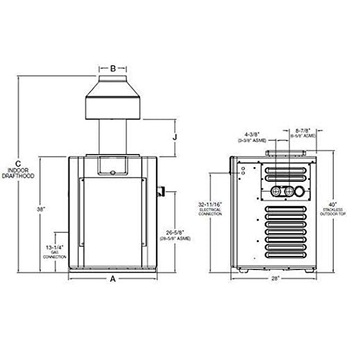 Raypak Digital Brass ASME Copper Natural Gas Pool Heater 266K BTU 017372