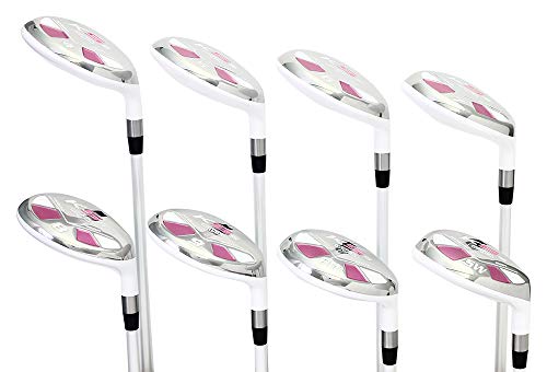 Majek White Pearl Petite Ladies Golf Hybrids Irons Set White Pearl