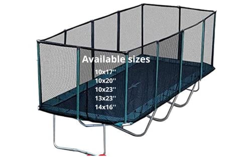 Best Trampoline USA Rectangle Gymnastics Trampoline with Net Enclosure Heavy Duty 750lbs Capacity