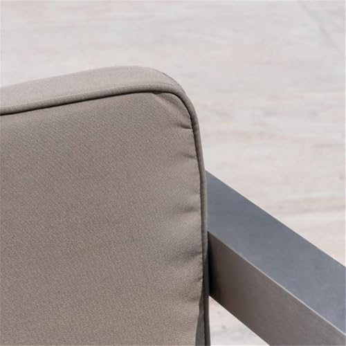 Afuera Living 2 Piece Outdoor Aluminum Loveseat Set Silver
