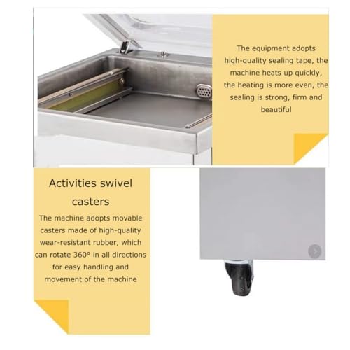 BEILOCKERY 110V 900W Digital Display Vacuum Packaging Machine Stainless Steel 15.7 inch Sealing Length