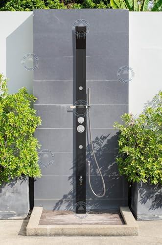 No Worries Products Outdoor Shower Panel Black 316 Stainless Steel