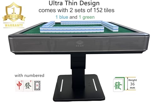 usamjtable Tornado Ultra Thin Folding Automatic Mahjong Table 36mm American Numbered Tiles Coffee