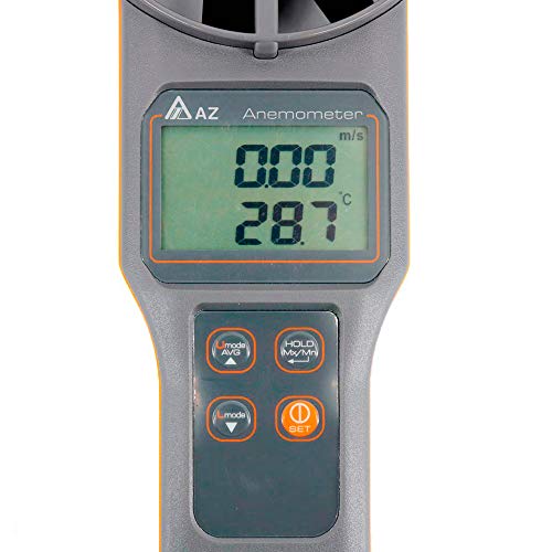 Tongbao AZ8919 Anemometer Wind Speed Tester Dewpoint Temperature Meter Grey