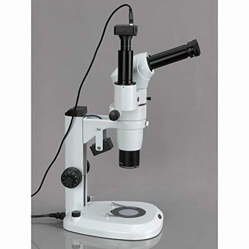 AmScope Digital Trinocular Stereo Zoom Microscope 8X-80X White