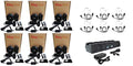 SR-Moto BPR40-U16 UHF Radio 4W 16 Channel with E326 Headset & Multi Unit Charger 6 Pack
