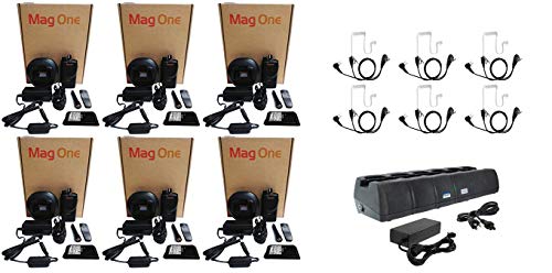 SR-Moto BPR40-U16 UHF Radio 4W 16 Channel with E326 Headset & Multi Unit Charger 6 Pack