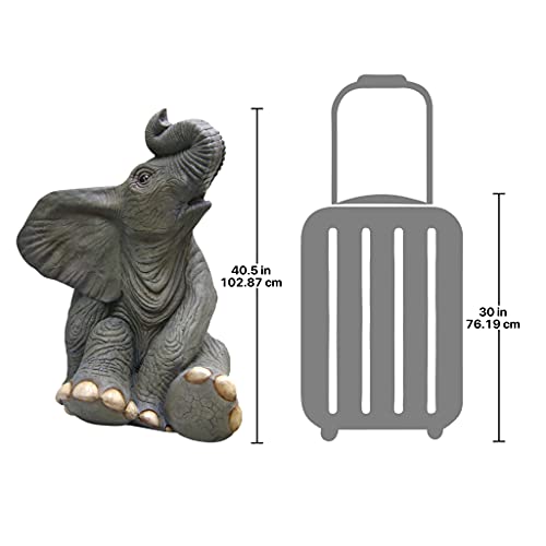 Design Toscano Sitting Baby Elephant Statue Full Color