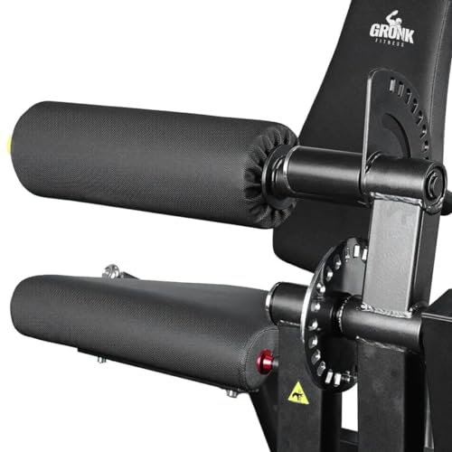 Gronk Fitness Leg Extension & Curl Machine - Adjustable Plate Loaded Bench