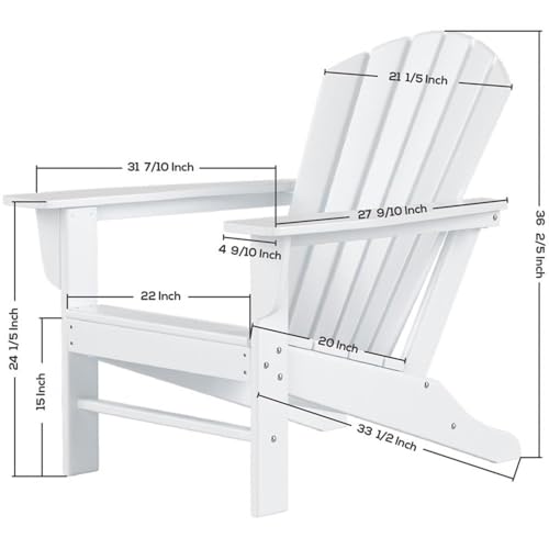 Costaelm Portside Classic Outdoor Adirondack Chairs Set of 8 White