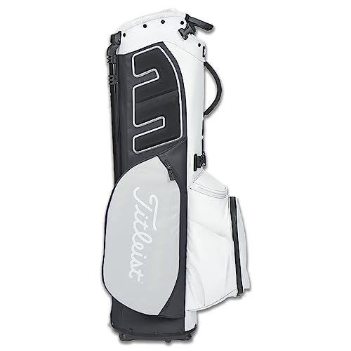Titleist Players 5 Stand Bag (5-Way Top) White/Charcoal/Gray