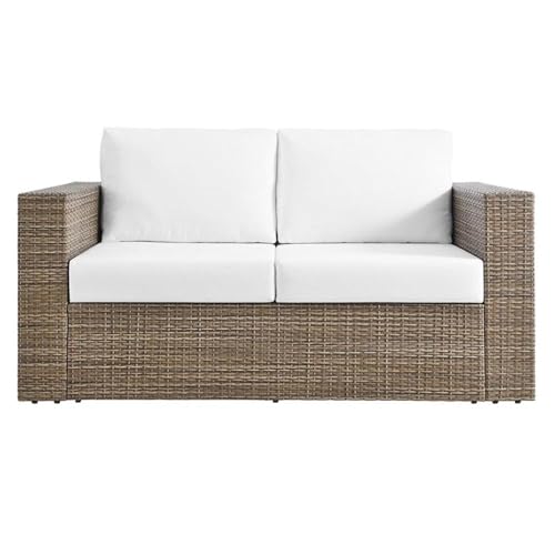 Modway Convene Outdoor Synthetic Rattan Loveseat White