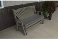 A & L Furniture Co. Yellow Pine 6' Fanback Glider Al Gray