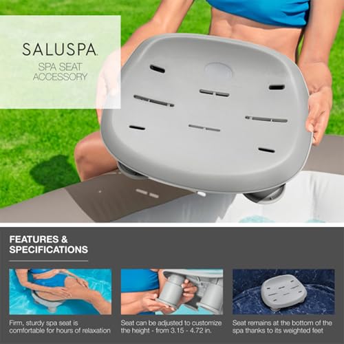 Bestway SaluSpa Fiji AirJet Inflatable Hot Tub with Spa Seat & Headrest Gray