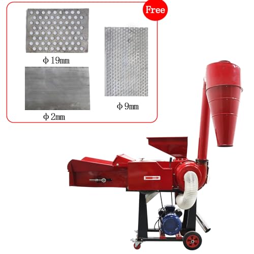 INTSUPERMAI Straw Crusher and Feed Pulverizer Machine 220V 500KG/H Red