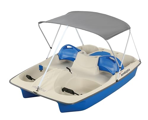 SUNDOLPHIN Sun Slider 5 Seat Pedal Boat with Canopy Blue