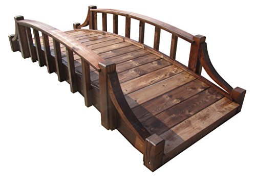 SamsGazebos Country Wood Garden Bridge 8' Brown