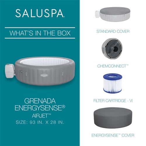 Bestway SaluSpa Grenada AirJet Inflatable Hot Tub Gray
