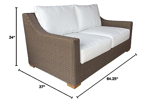 Padma's Plantation Nautilus Outdoor Loveseat Kubu Grey