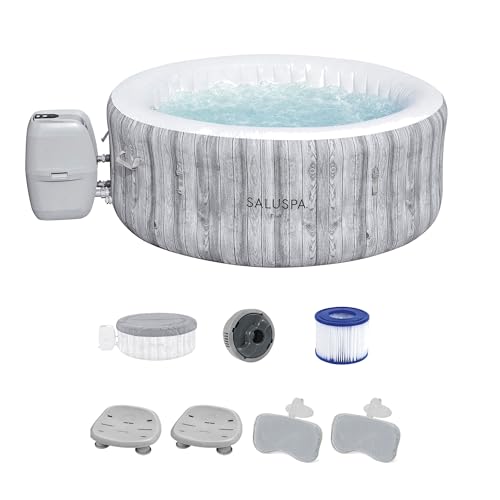 Bestway SaluSpa Fiji AirJet Inflatable Hot Tub with Spa Seat & Headrest Gray
