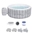 Bestway SaluSpa Fiji AirJet Inflatable Hot Tub with Spa Seat & Headrest Gray