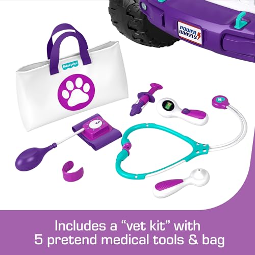 Power Wheels Preschool Ride-On Vet Rescue Jeep Wrangler Toy