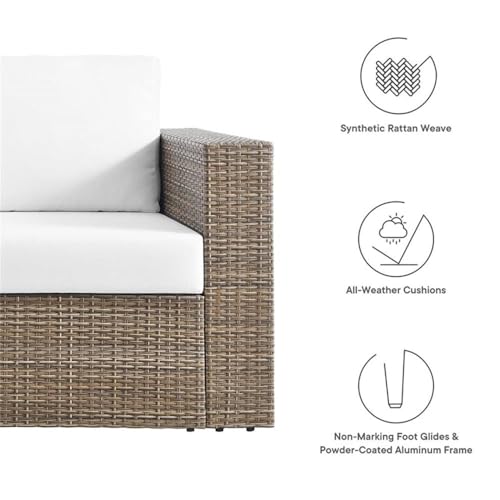 Modway Convene Outdoor Synthetic Rattan Loveseat White