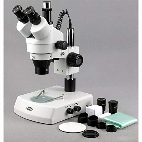 AmScope Professional Trinocular Stereo Zoom Microscope with Darkfield Condenser Clear