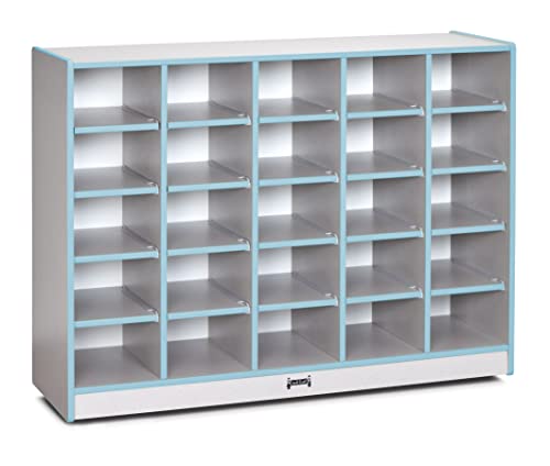 Jonti-Craft Rainbow Accents 25 Cubbie-Tray Mobile Storage Coastal Blue