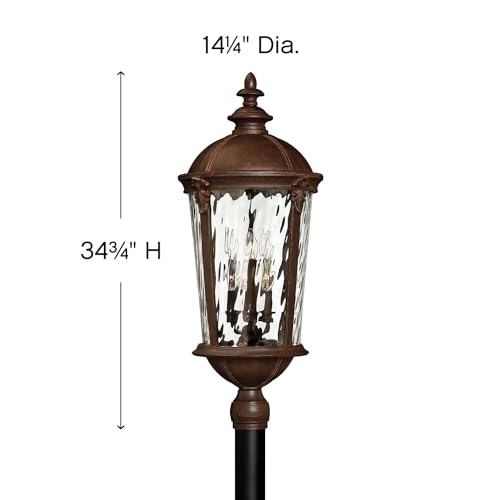 Hinkley Windsor Collection Extra Large Six Light Outdoor Post Top Pier Mount River Rock
