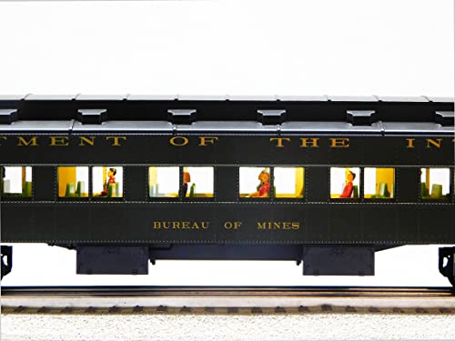 Lionel Bureau of Mines 18" Passenger Car 2 Pack O Gauge Railroad Black/Green