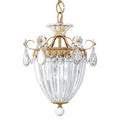 Schonbek Bagatelle 1 Light Pendant 12.5in x 10in French Gold with Clear Swarovski Spectra Crystals