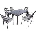 Hanover Mod Furniture Carter 7-Piece Patio Dining Set Grey